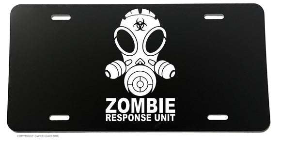 Zombie Response Unit Funny Joke Gag Zombies License Plate Cover Model-038