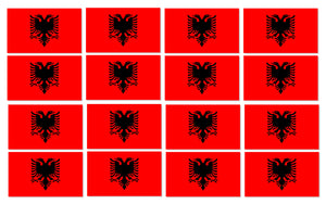 x12 Albania Albanian Country Flag Car Truck Window Bumper Laptop Sticker Decals 2"