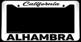 Alhambra California White License Plate Frame - OwnTheAvenue