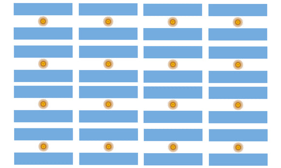 12Pcs Argentina World Country Flags Vinyl Sticker Decals - 2