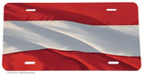 Austria World Wavey Flag Country Auto License Plate - OwnTheAvenue