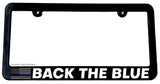 Back The Blue Vintage Style Support Police USA Flag License Plate Frame
