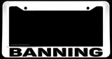 Banning White License Plate Frame - OwnTheAvenue