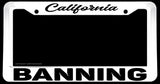 Banning California White License Plate Frame - OwnTheAvenue