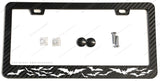Bats Flying Goth Spooky Horror Racing Drifting Carbon Fiber License Plate Frame - OwnTheAvenue