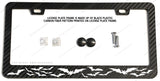 Bats Flying Goth Spooky Horror Racing Drifting Carbon Fiber License Plate Frame - OwnTheAvenue