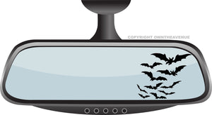 Rearview Mirror Halloween Bat Bats Flying Car Truck Vinyl Decal Sticker 1.8"