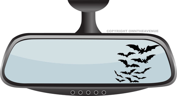 Rearview Mirror Halloween Bat Bats Flying Car Truck Vinyl Decal Sticker 1.8