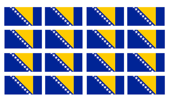12Pcs Bosnia World Country Flags Vinyl Sticker Decals - 2