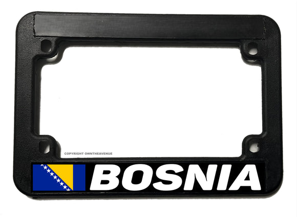 Bosnia World Country Flag Motorcycle License Plate Frame