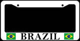 Brazil World Country Flag Car Truck Auto White License Plate Frame - OwnTheAvenue