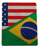 Brazil USA Vintage Style Flag Mouse Pad - OwnTheAvenue