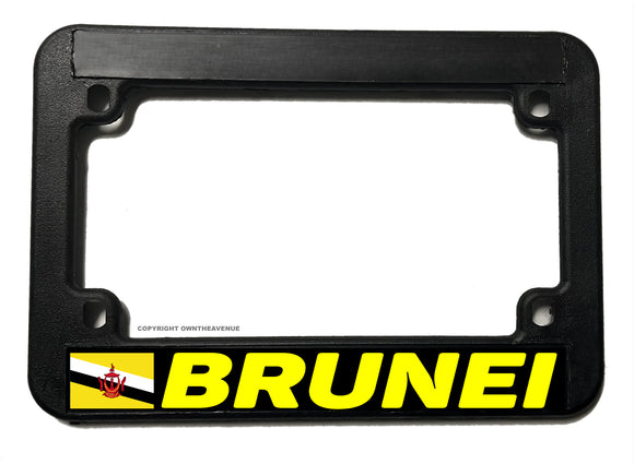 Brunei World Country Flag Motorcycle License Plate Frame