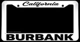 Burbank California White License Plate Frame - OwnTheAvenue