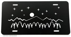 Nature Forest Woods Outdoors Hiking Camping Mountains License Plate