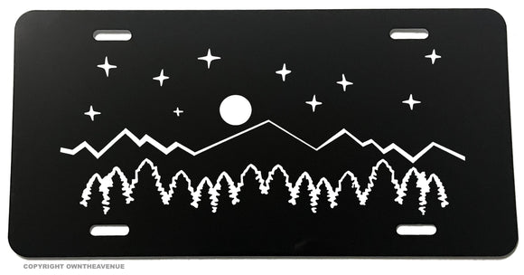 Nature Forest Woods Outdoors Hiking Camping Mountains License Plate