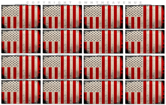 12Pcs Civil Peace Vintage Style Flags Vinyl Sticker Decals - 2