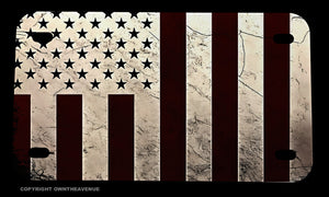 Civil Peace Flag Grunge Distressed Vintage Style Motorcycle Metal License Plate - OwnTheAvenue