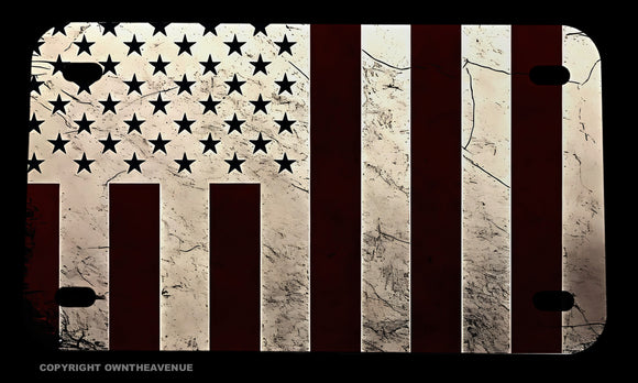 Civil Peace Flag Grunge Distressed Vintage Style Motorcycle Metal License Plate