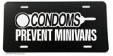 Condoms Prevent Minivans Funny Joke Gag JDM V03 License Plate Cover (Copy) - OwnTheAvenue