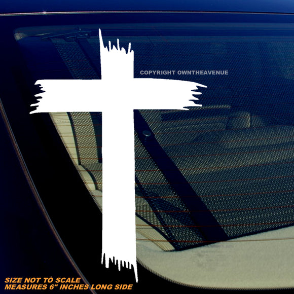 Christian Cross Vintage Style Jesus Religious Christ Vinyl Decal 6