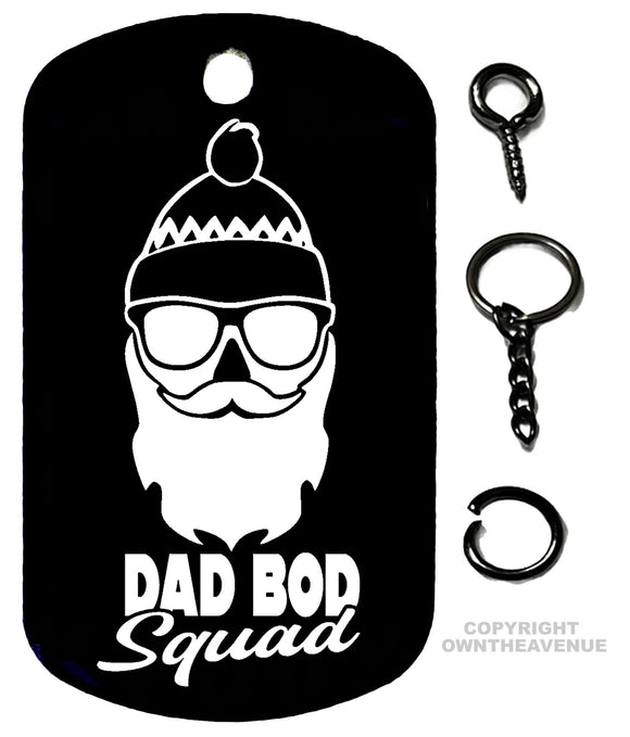 Dad Bod Squad Funny Joke Humor Model 2 - Necklace Keychain Tag - OwnTheAvenue
