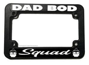 Dad Bod Squad Funny Joke Humor Motorcycle License Plate Frame - OwnTheAvenue