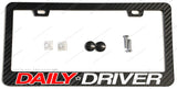 Daily Driver Racing Drifting JDM Carbon Fiber License Plate Frame - OwnTheAvenue