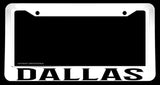 Dallas White License Plate Frame - OwnTheAvenue