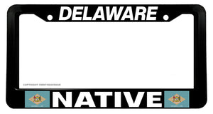 Delaware Flag Native License Plate Frame - OwnTheAvenue