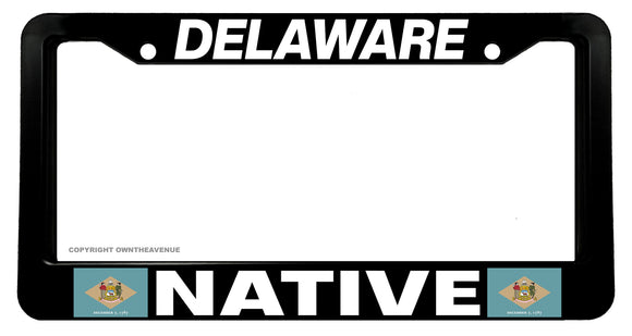 Delaware Flag Native License Plate Frame - OwnTheAvenue