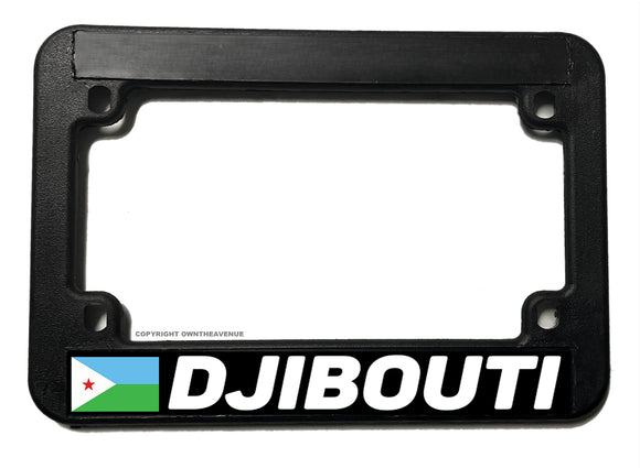 Djibouti World Country Flag Motorcycle License Plate Frame - OwnTheAvenue