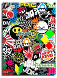 JDM Sticker Bomb Black License Plate Frame DIY Model#2232