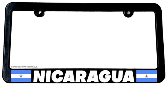 Nicaragua World Country Flag Car Truck Auto License Plate Frame - OwnTheAvenue