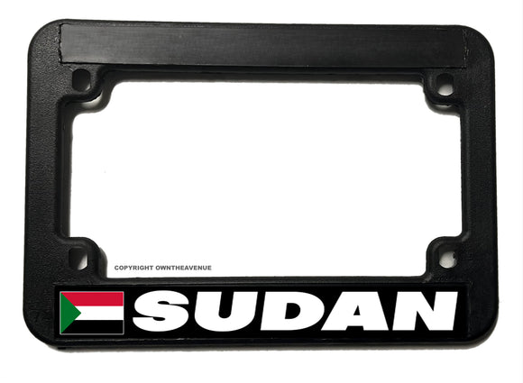 Sudan World Flag Country Motorcycle License Plate Frame - OwnTheAvenue