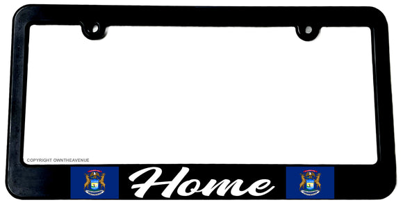 Home Michigan Flag Car Truck Auto License Plate Frame - OwnTheAvenue