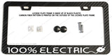 100 Percent Electric Racing Style Car Vehicle EV License Plate Frame - OwnTheAvenue