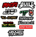 JDM 11 Car Sticker Decal Mega Pack Lot Tuner Low Funny Boost Drift Race Type2BR - OwnTheAvenue