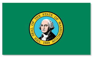 Washington State Flag WA Car Truck Window Bumper Laptop Cup Sticker Decal 4"