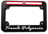 French Polynesia Flag V01 Motorcycle License Plate Frame - OwnTheAvenue