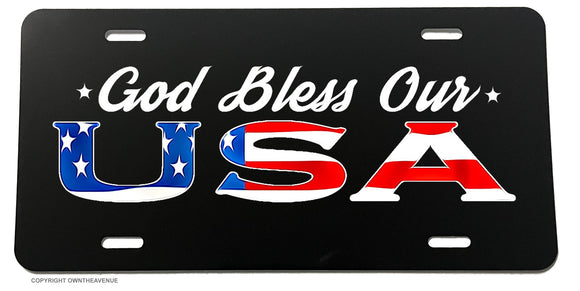 God Bless USA America Pro American Freedom Patriot License Plate Cover - OwnTheAvenue