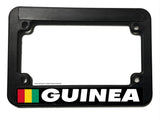 Guinea World Country Flag Motorcycle License Plate Frame - OwnTheAvenue