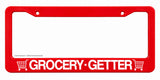 Grocery Getter JDM Racing Drifting Humor Joke Red License Plate Frame - OwnTheAvenue