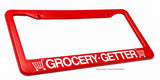Grocery Getter JDM Racing Drifting Humor Joke Red License Plate Frame - OwnTheAvenue