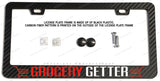 Grocery Getter JDM Racing Humor Joke V01 Carbon Fiber License Plate Frame - OwnTheAvenue