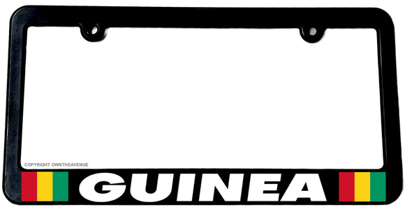 Guinea World Country Flag Car Truck Auto License Plate Frame - OwnTheAvenue