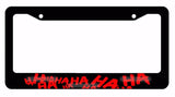 Joker Hahaha Serious Super Bad Evil Red Art Black License Plate Frame
