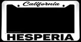 Hesperia California White License Plate Frame - OwnTheAvenue