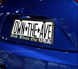 God Bless USA Pro American Flag Patriot Hologram Oil Slick License Plate Frame - OwnTheAvenue