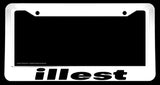 Illest Racing Drifting White License Plate Frame JDM Auto - OwnTheAvenue